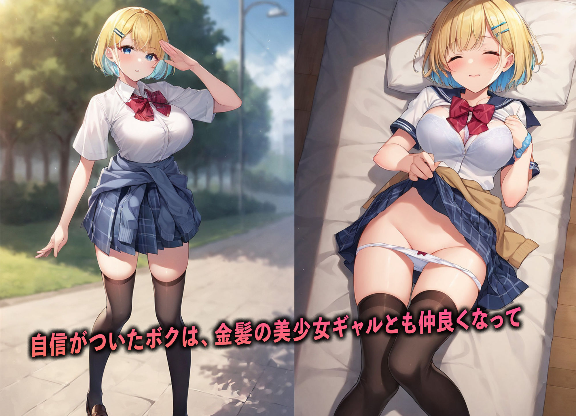 サンプル画像2:クラスの人気ギャルに童貞が種付けプレス(夢幻アトリエ) [d_485257]