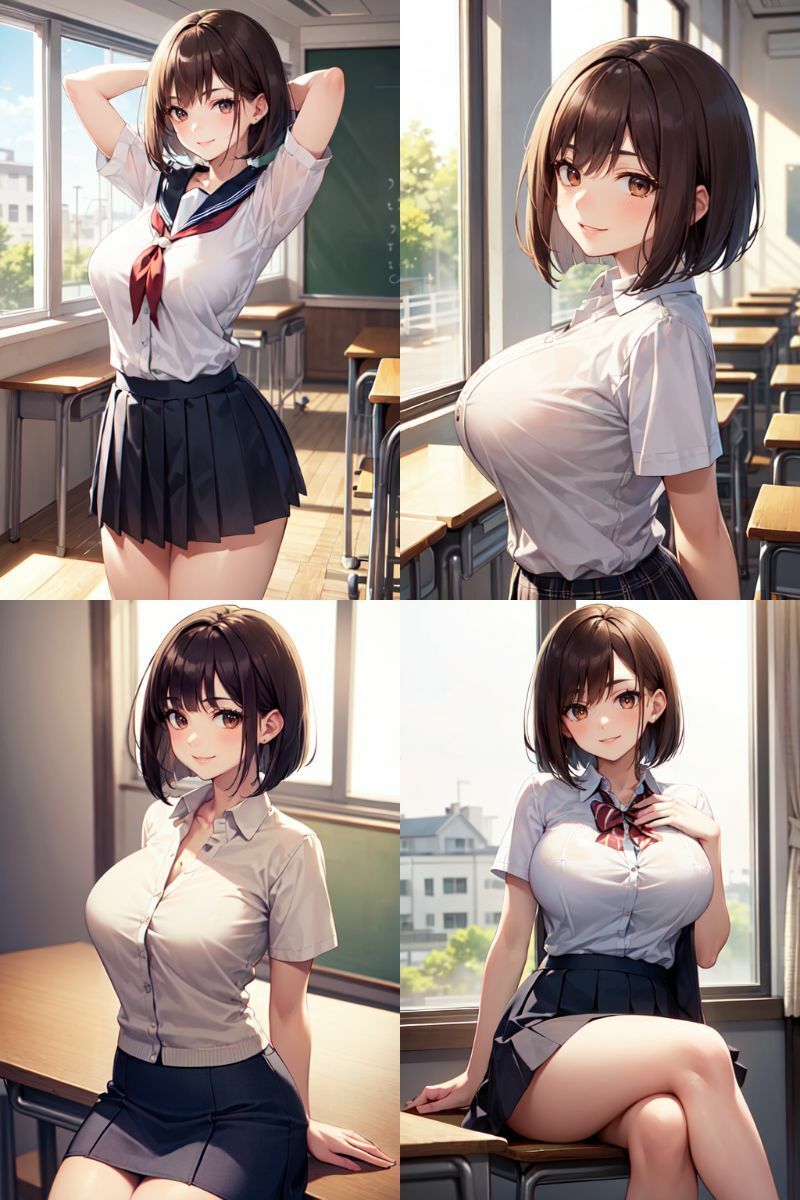 サンプル画像1:茶髪巨乳彼女と帰宅してすぐHしちゃいました！(かまかま) [d_485407]