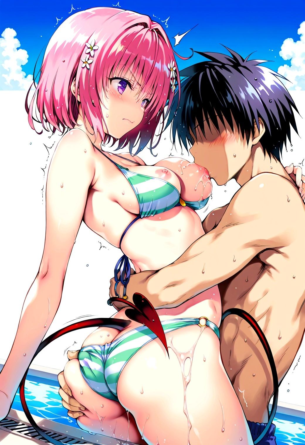 サンプル画像5:乳吸いされるToL○VEるヒロインズ(猫耳少女) [d_485447]