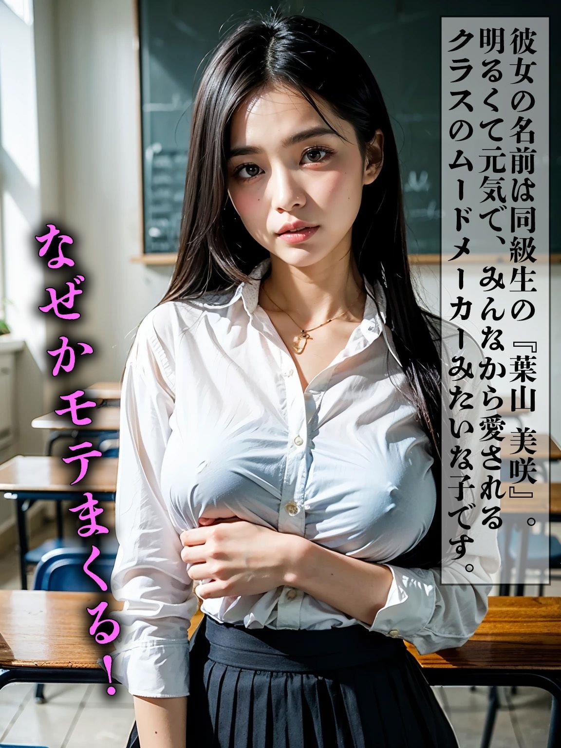 サンプル画像3:田舎でハーレム性活〜非モテ男子を囲む欲求不満な女子校生〜(AI beauty Lab.) [d_485671]