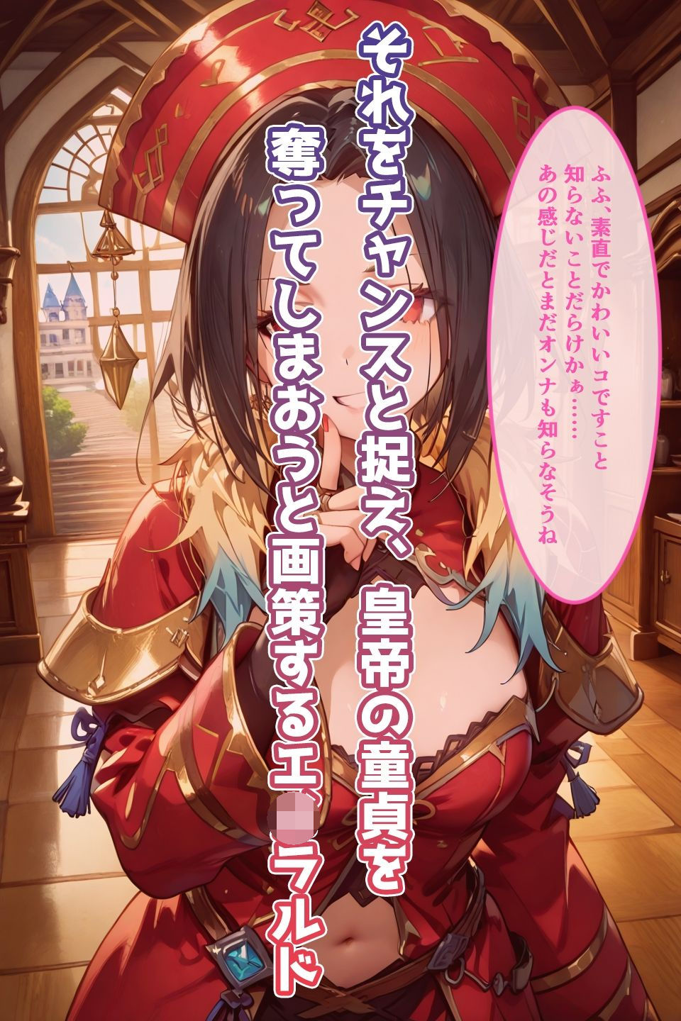 サンプル画像2:エメラルドのいちばん長い日〜皇帝の童貞ちんぽにイカされるお姉さま〜(わたあめ重工) [d_485676]