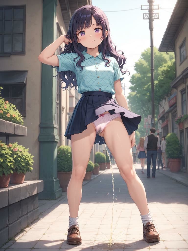 サンプル画像4:かわいい女の子がパンツをはいたままおしっこをおもらししている画像集2(えっふぇれ) [d_485903]