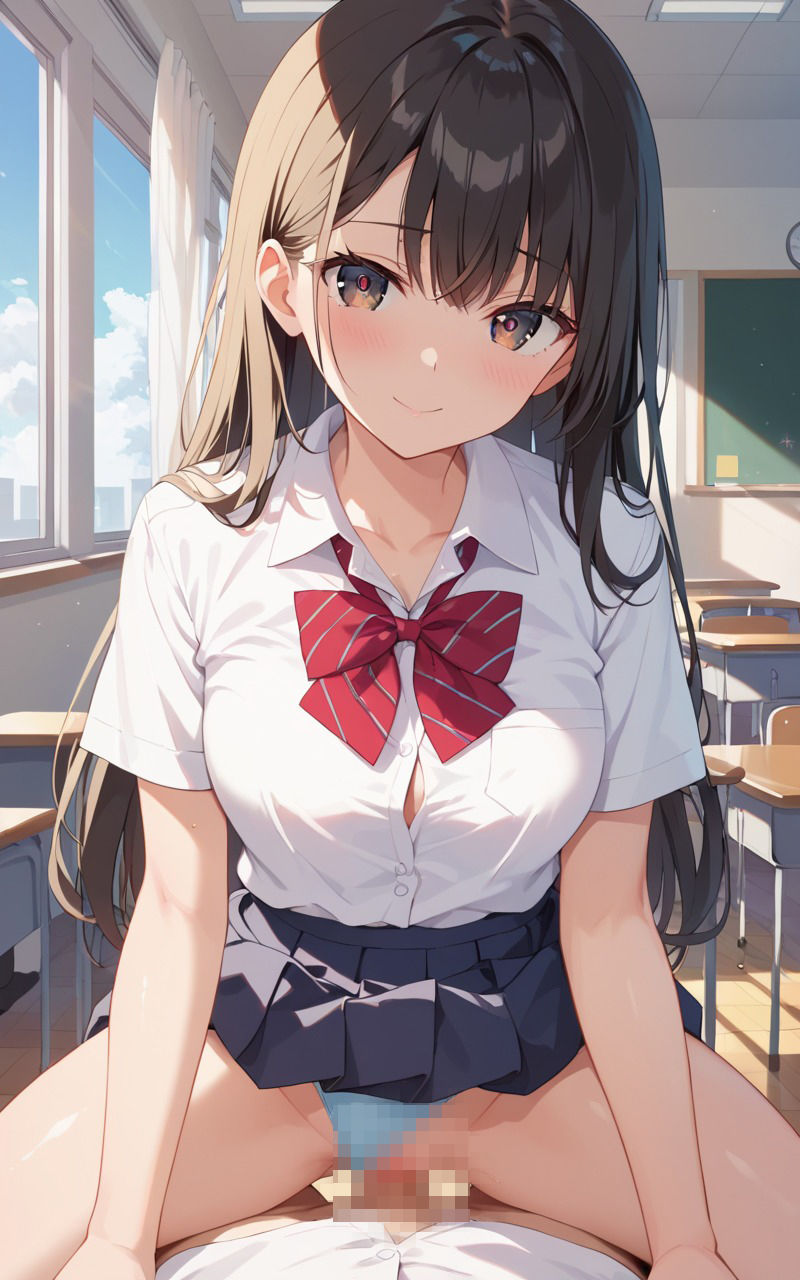 サンプル画像3:同級生に頼み込んで生エッチさせてもらった(謎の光) [d_485940]