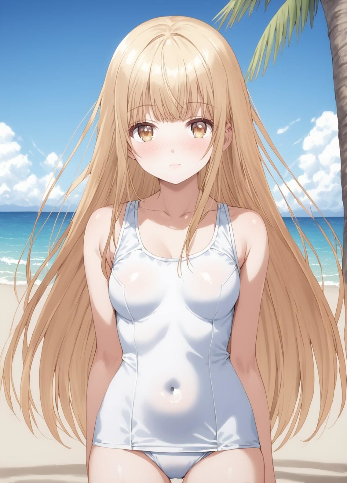 サンプル画像3:「お隣の天使様にいつの間にか駄目人間にされていた件」椎名真昼 水着写真集（全494枚）(人の海) [d_486060]