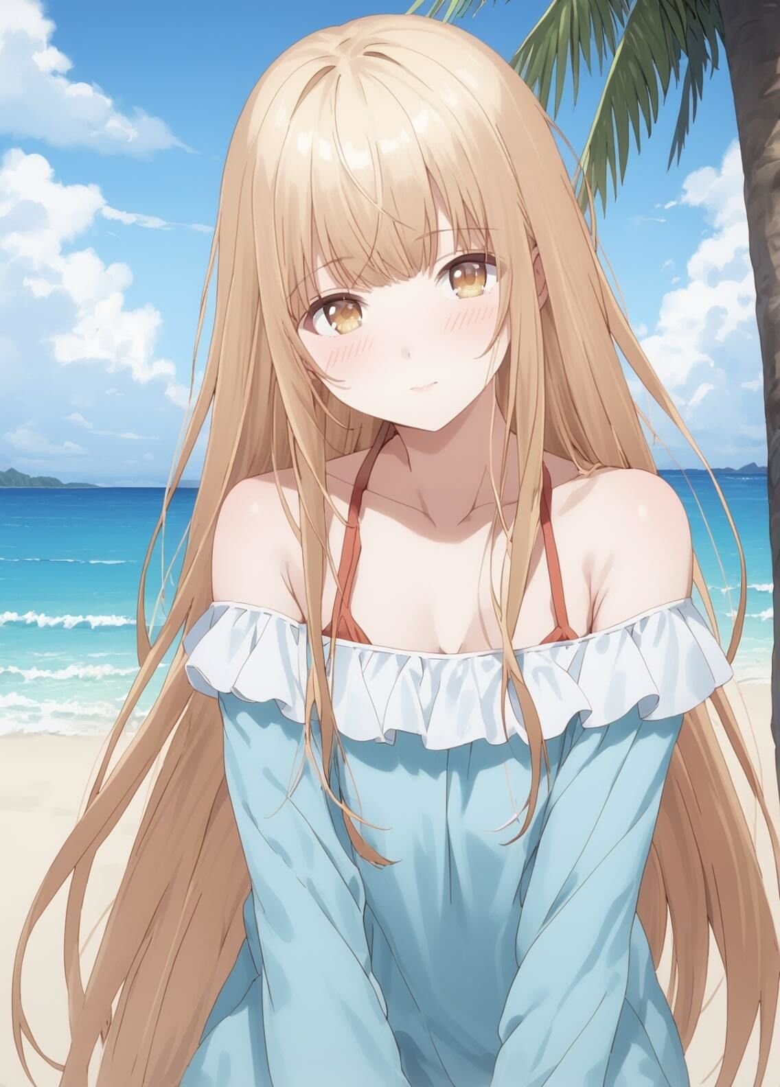 サンプル画像4:「お隣の天使様にいつの間にか駄目人間にされていた件」椎名真昼 水着写真集（全494枚）(人の海) [d_486060]