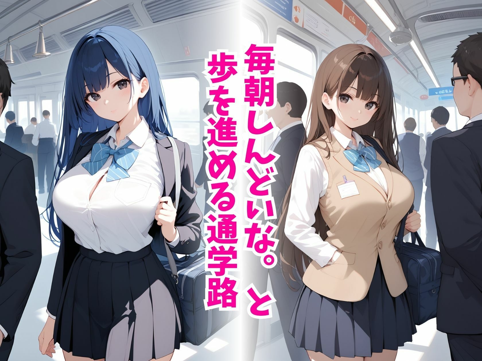 サンプル画像1:駅ナカ通学網(推し娘) [d_486203]