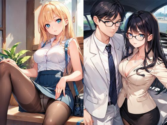 サンプル画像5:憧れの先輩は裏アカがやばい淫乱ビッチ(AI工房MORUDA) [d_486249]