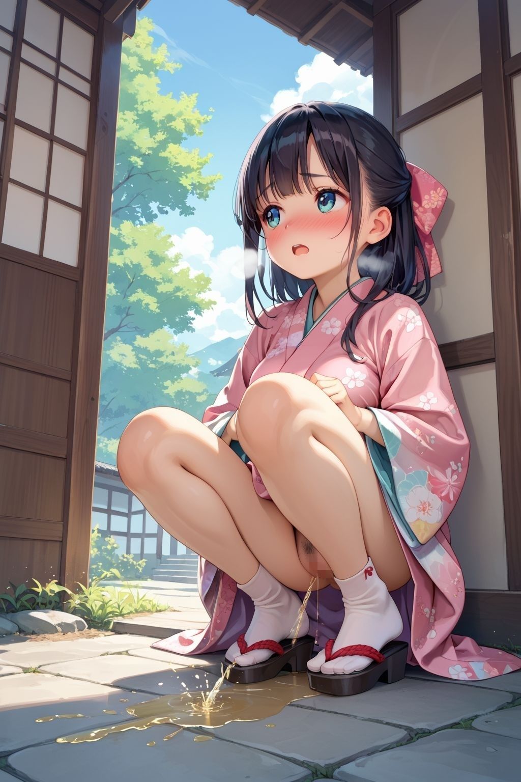 サンプル画像1:着物娘野外放尿(ツンドラ) [d_486418]