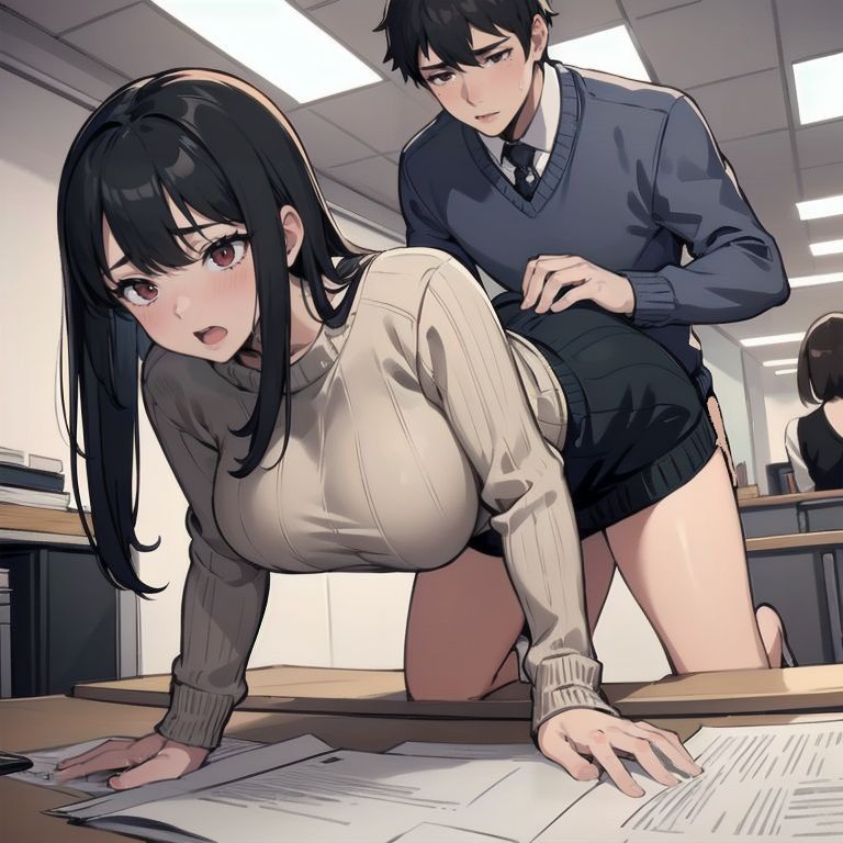 サンプル画像2:キミのニットぱいがエロ過ぎるから悪いんだ！(アレン・アイランド) [d_486442]