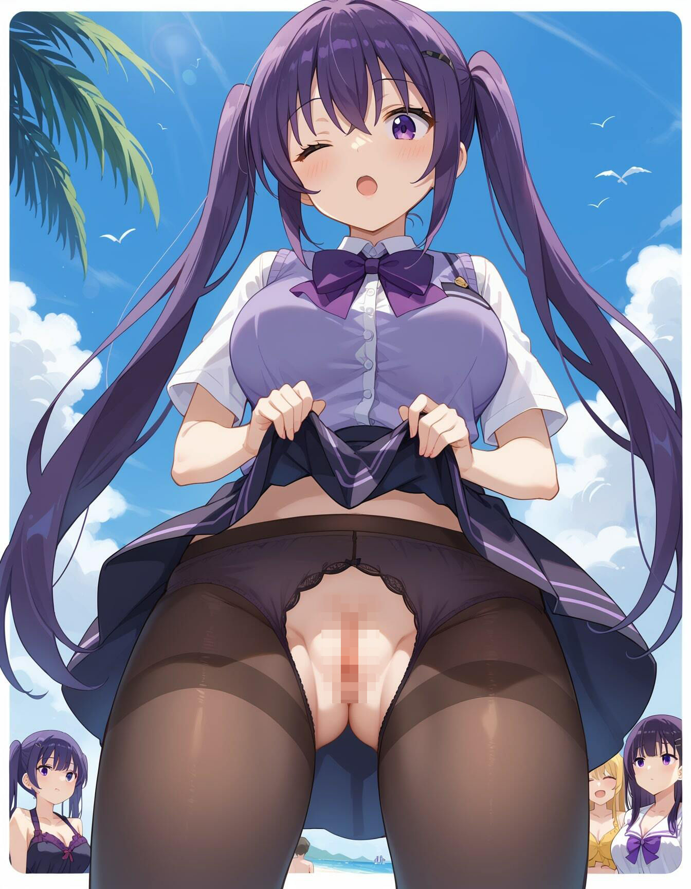 サンプル画像1:ごちうさイラストエロ画像_巨乳クールビューティーなリゼちゃんのエロい画像集(エロココ！) [d_486465]