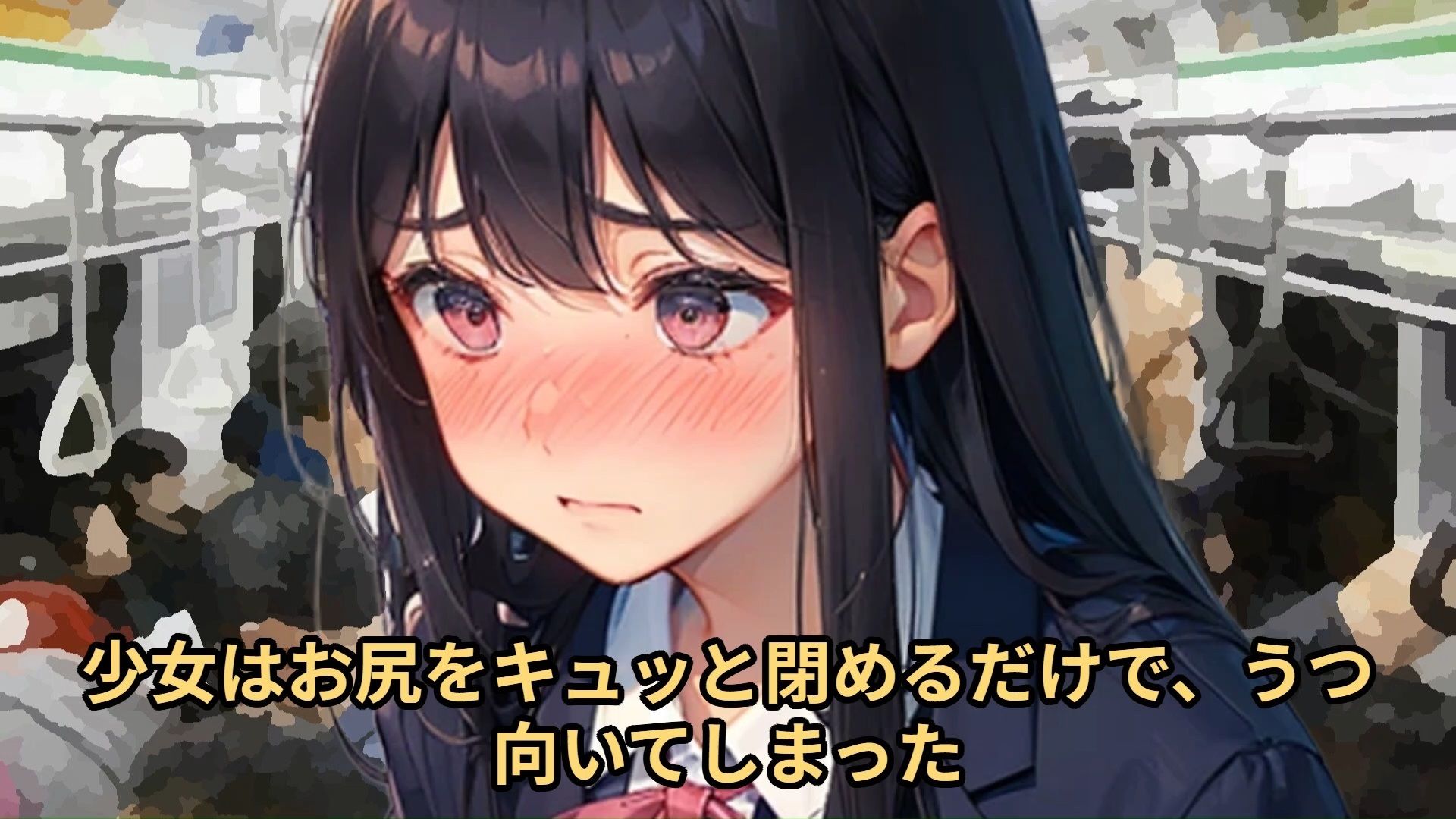 サンプル画像3:【少女痴●体験告白】大人しそうな〇〇〇〇を、2日間用意周到に抵抗しない子であると確認したのち、3日目に遅延して大混雑となった満員電車でじっくりと絶頂させた話（前編）(少女痴●体験告白) [d_486503]