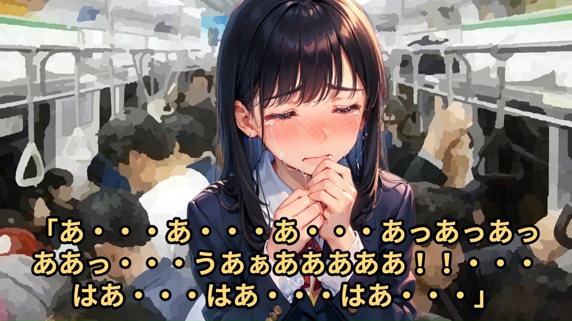 サンプル画像5:【少女痴●体験告白】大人しそうな〇〇〇〇を、2日間用意周到に抵抗しない子であると確認したのち、3日目に遅延して大混雑となった満員電車でじっくりと絶頂させた話（後編）(少女痴●体験告白) [d_486508]