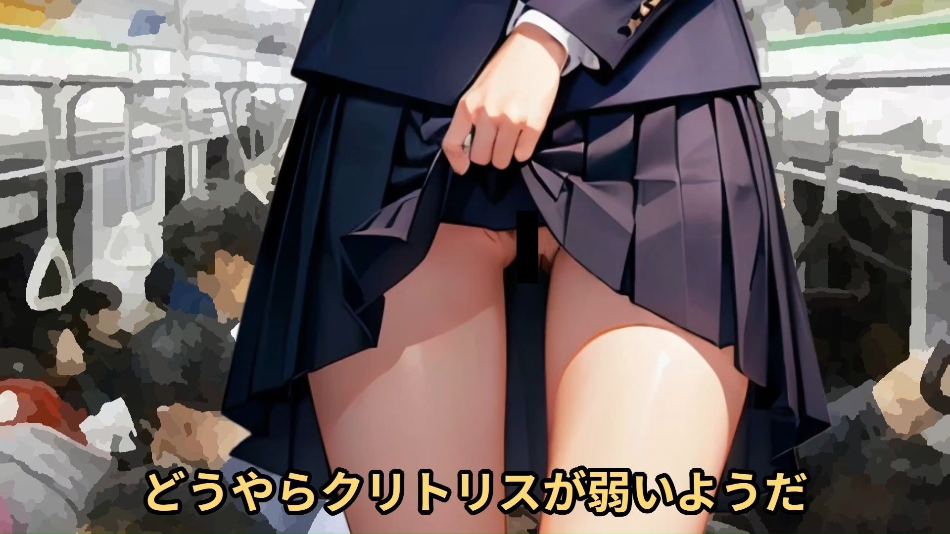 サンプル画像6:【少女痴●体験告白】大人しそうな〇〇〇〇を、2日間用意周到に抵抗しない子であると確認したのち、3日目に遅延して大混雑となった満員電車でじっくりと絶頂させた話（後編）(少女痴●体験告白) [d_486508]