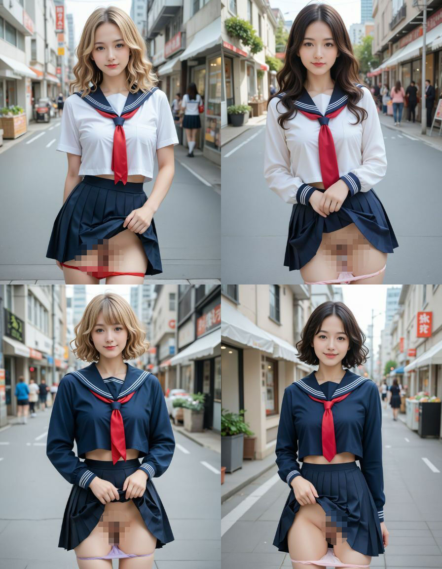 サンプル画像2:多数のセーラー服美女が便秘なんでAFして排便させてあげました！！(もののふ) [d_486561]