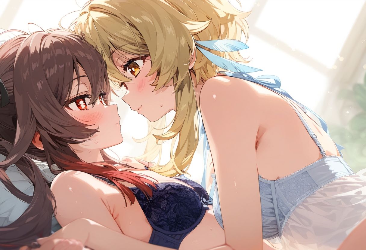 サンプル画像2:原◯ 蛍＆胡桃 百合イラスト集(ぱーぷるびーとすたじお) [d_486619]