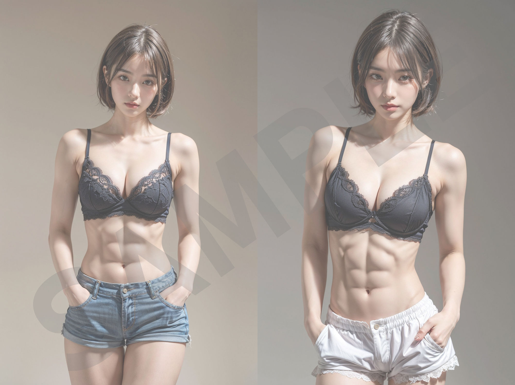 サンプル画像2:美しい筋肉女子たち(えーあい女の子) [d_486895]