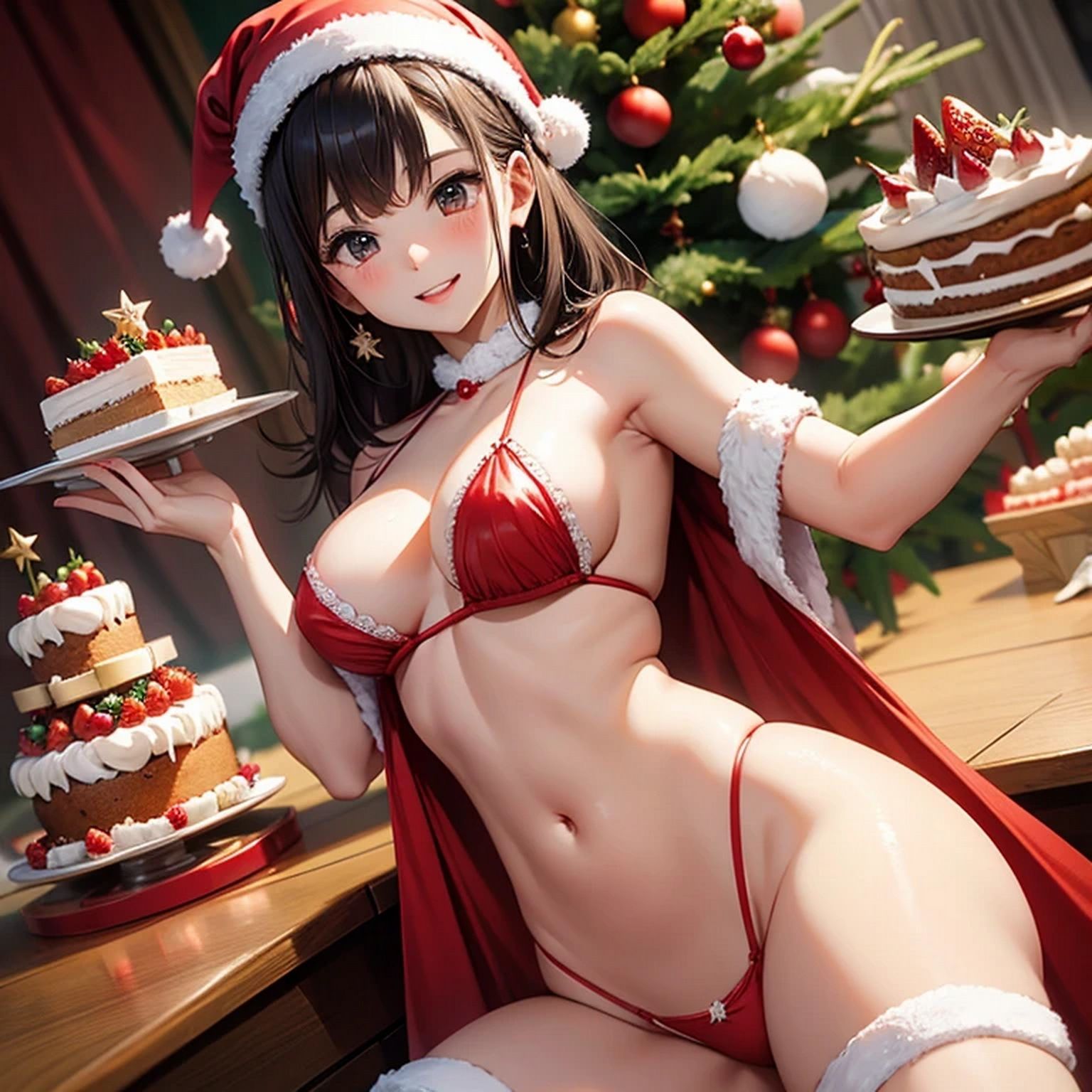 サンプル画像2:セクシーサンタガール  イラスト(豊川内角) [d_487004]