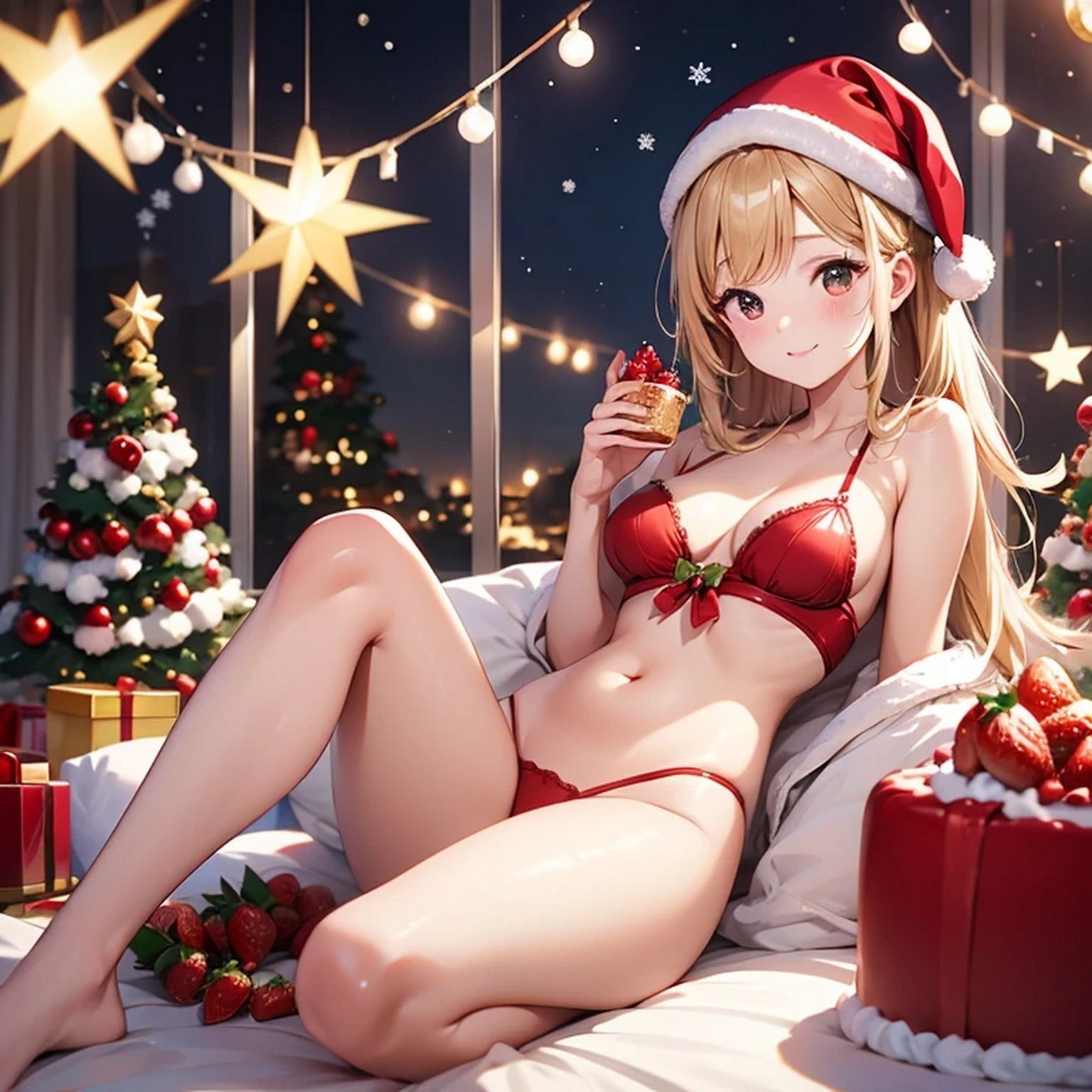 サンプル画像3:セクシーサンタガール  イラスト(豊川内角) [d_487004]