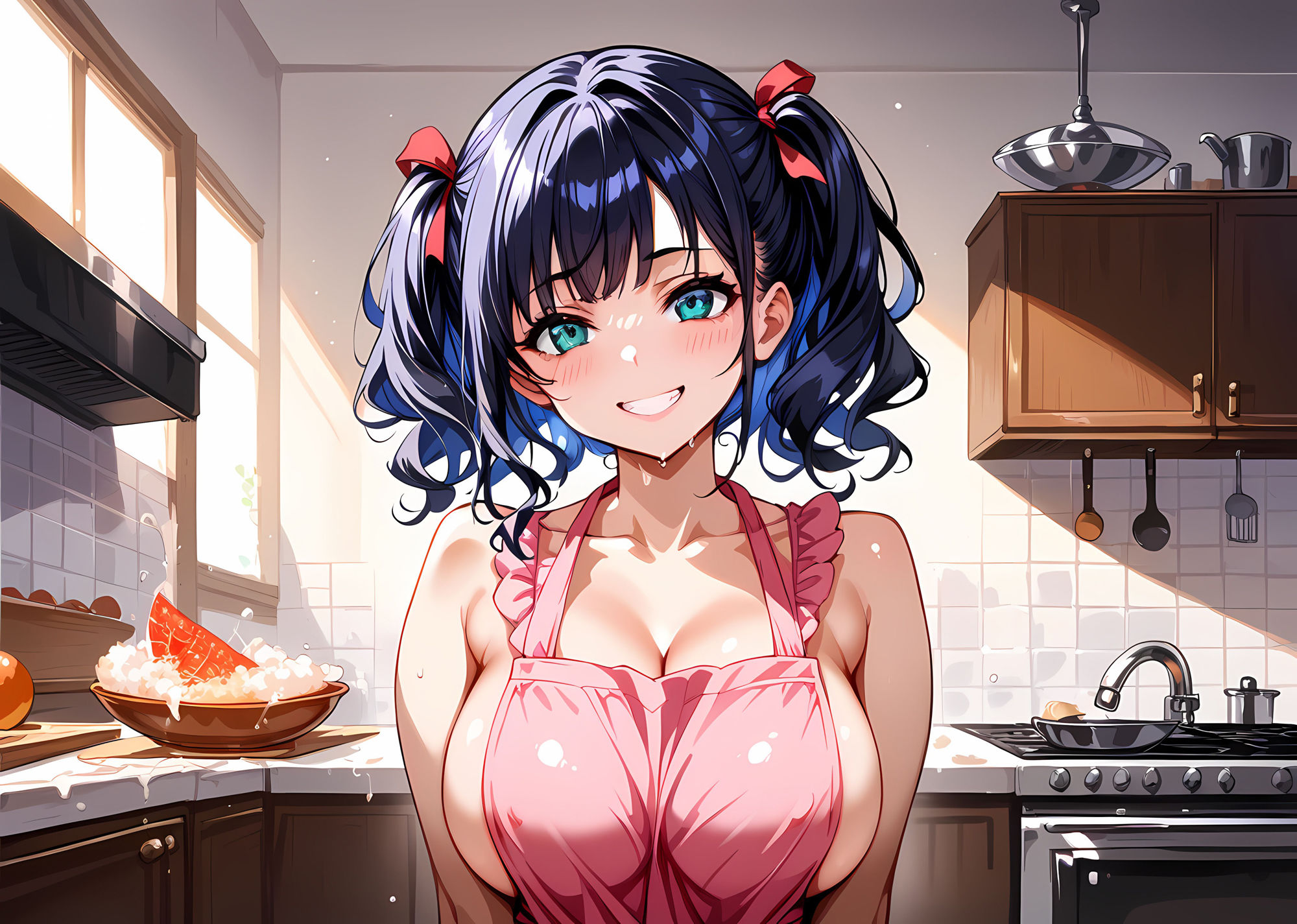 サンプル画像2:【4K 300枚】裸エプロンで召し上がれ！2(ラーの導き) [d_487013]