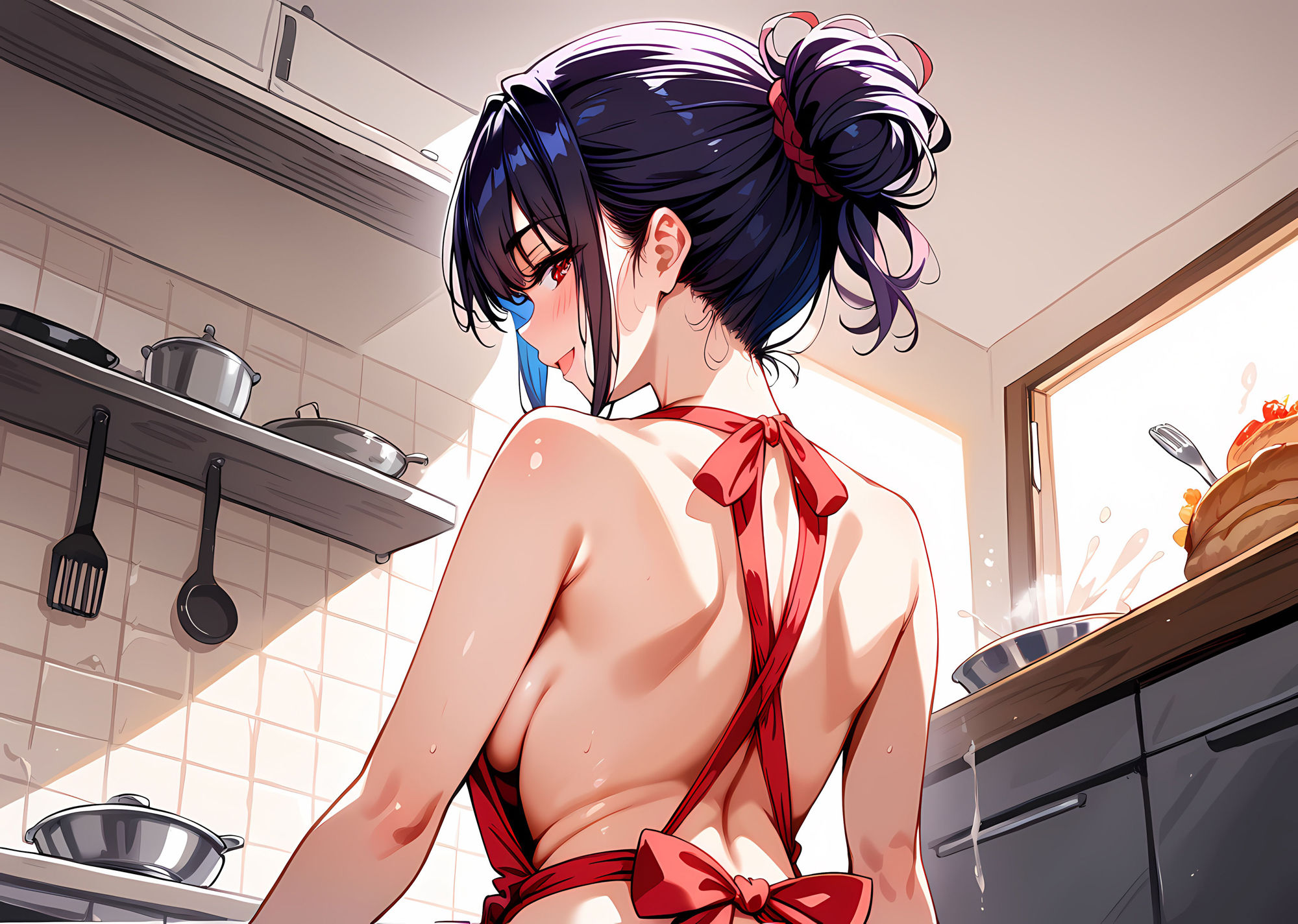 サンプル画像1:【4K 300枚】裸エプロンで召し上がれ！3(ラーの導き) [d_487014]