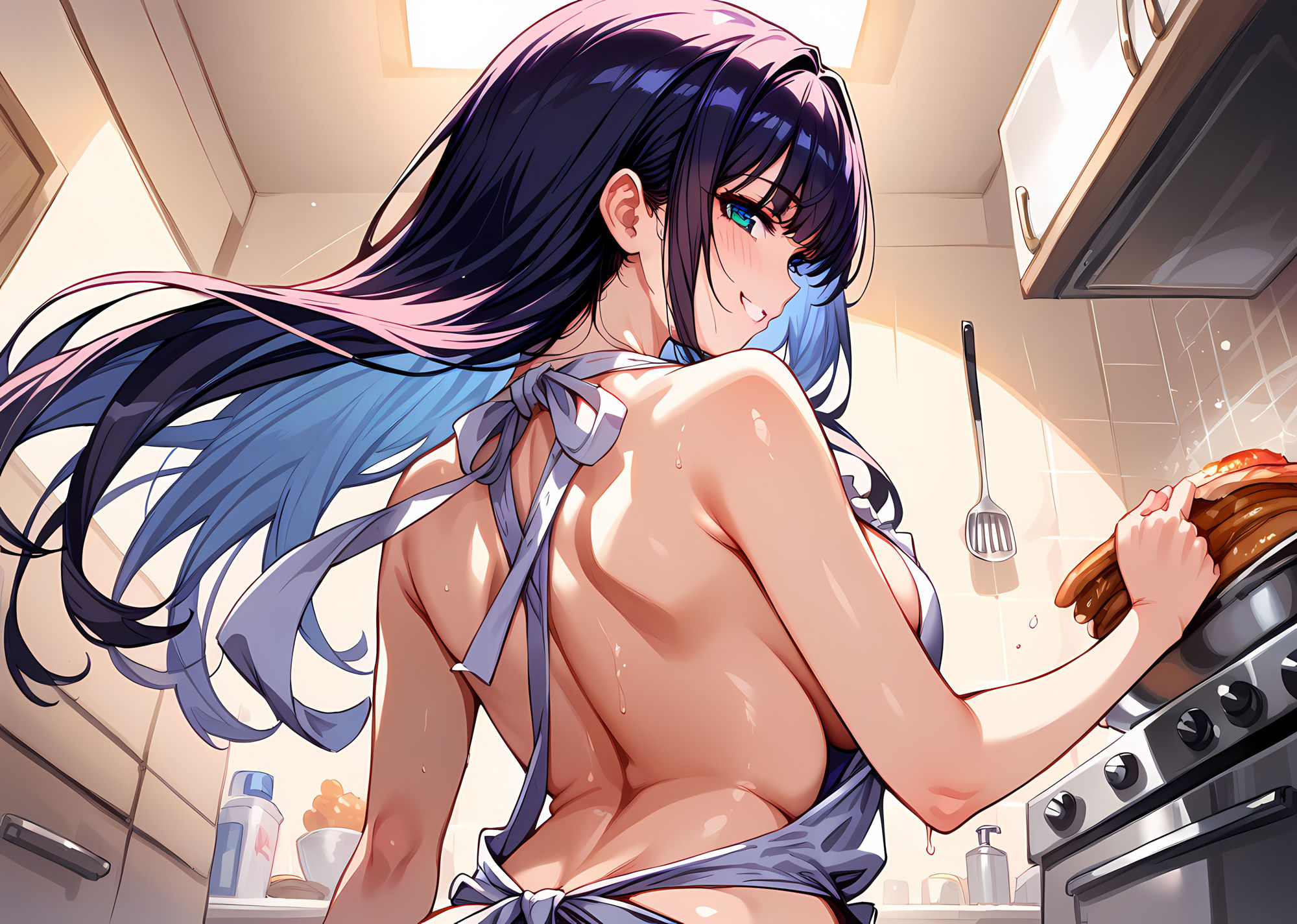 サンプル画像2:【4K 300枚】裸エプロンで召し上がれ！3(ラーの導き) [d_487014]