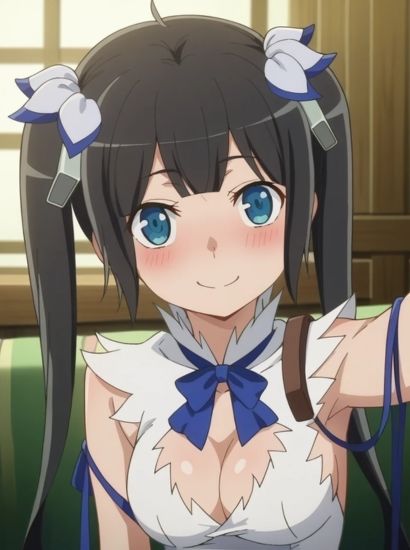 サンプル画像1:ダンジョンに出会いを求めるのは間違っているだろうかのヘスティアから送られてきた自撮り写真(自撮りサークル  イカスミ工房) [d_487023]