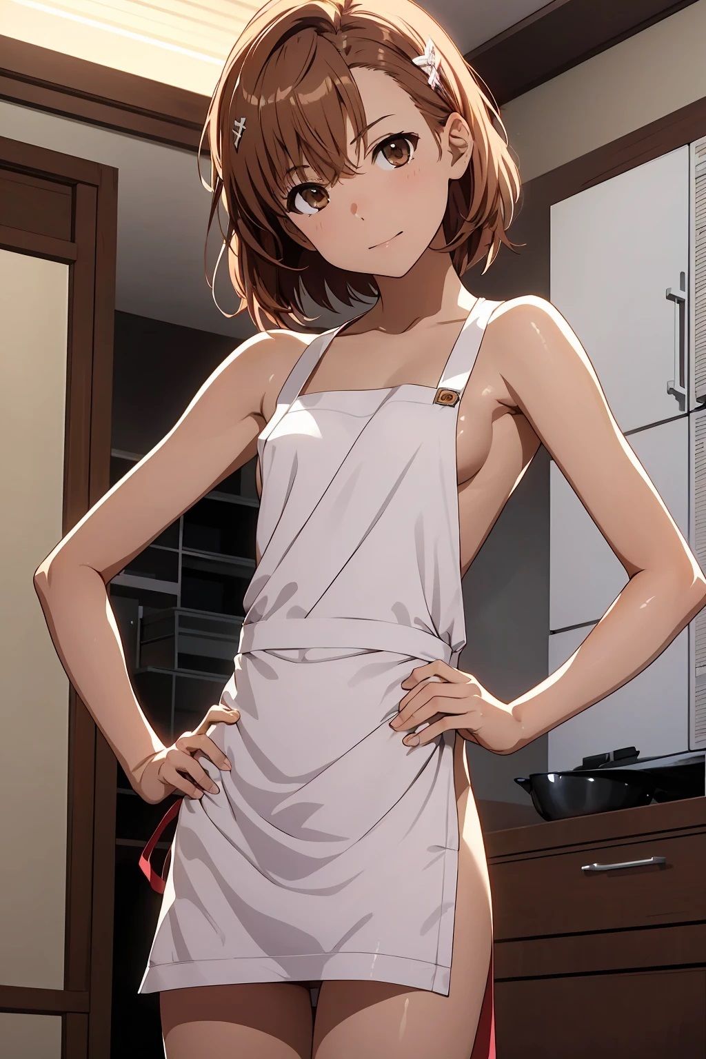 サンプル画像1:御坂〇琴  裸エプロン(ひぐまアート) [d_487024]