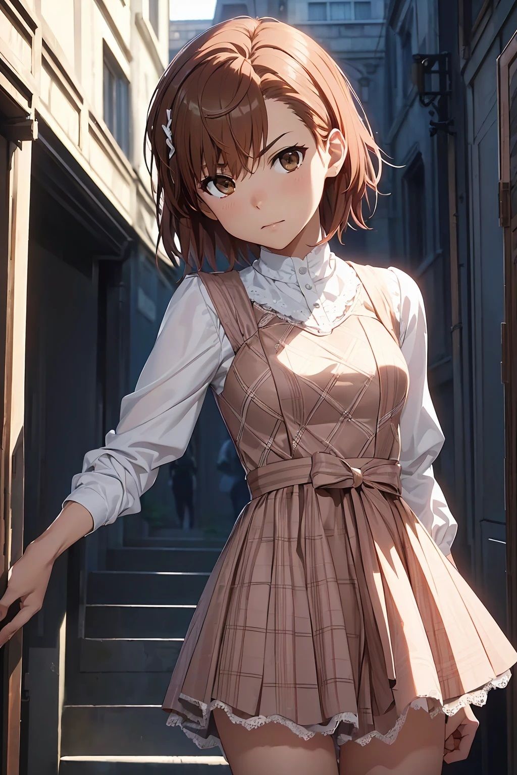 サンプル画像1:御坂〇琴 チェック柄ドレス（105枚）(ひぐまアート) [d_487028]