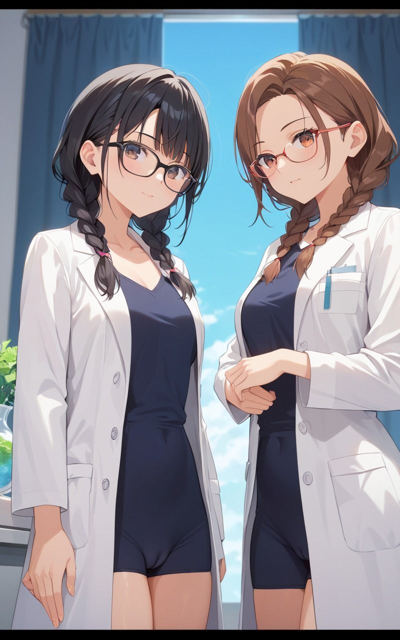 サンプル画像1:研究室に咲く百合〜お互いを求めあうふたなりエッチ〜(謎の光) [d_487085]