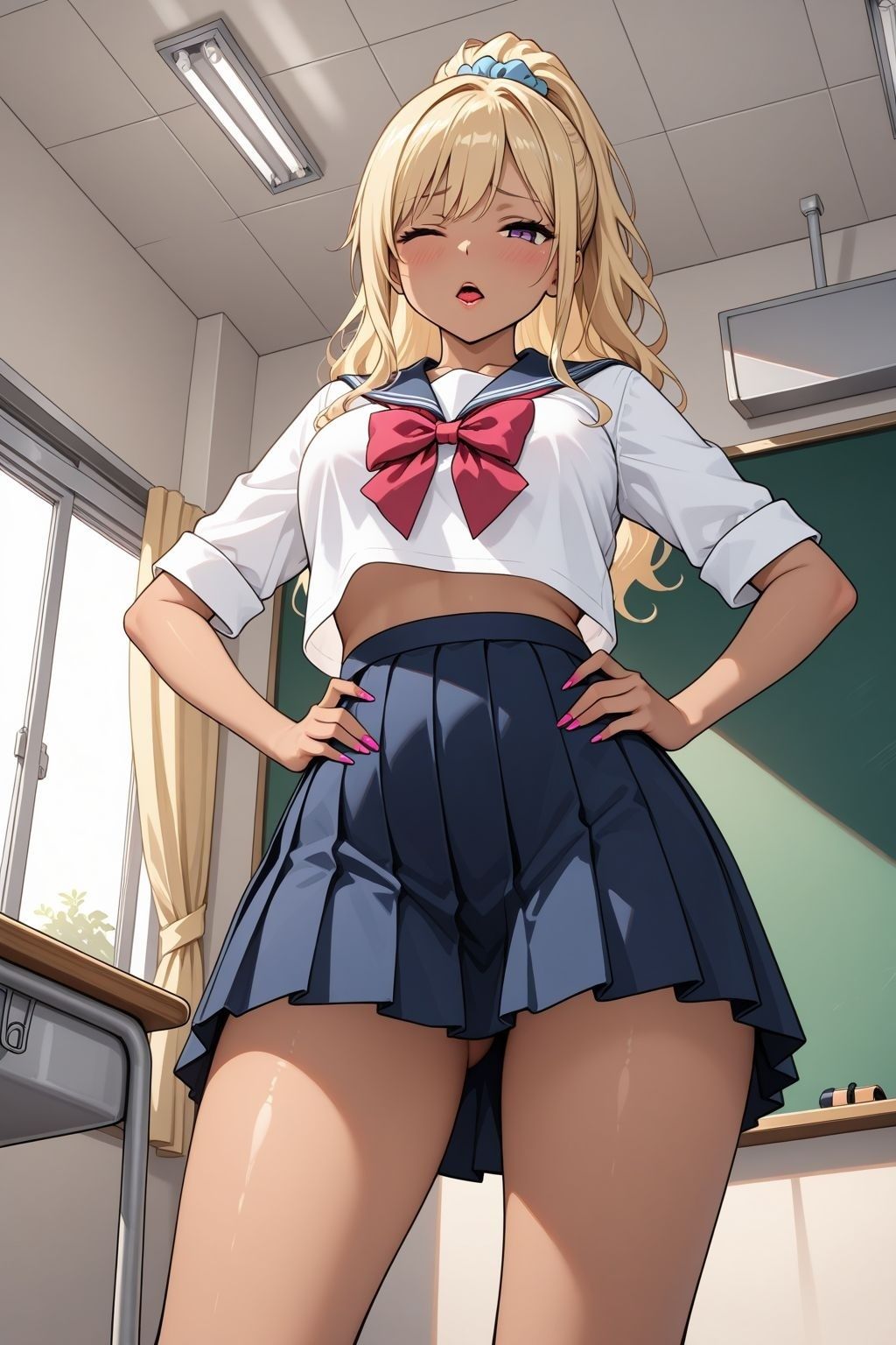 サンプル画像2:巨乳ギャルは帰宅までちん〇をはなしてくれない(エロ未来) [d_487113]