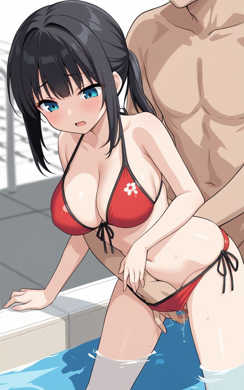 サンプル画像2:夫の目を盗んで…人妻が堕ちた禁断のリゾートプールNTR(官能アートラボ) [d_487126]