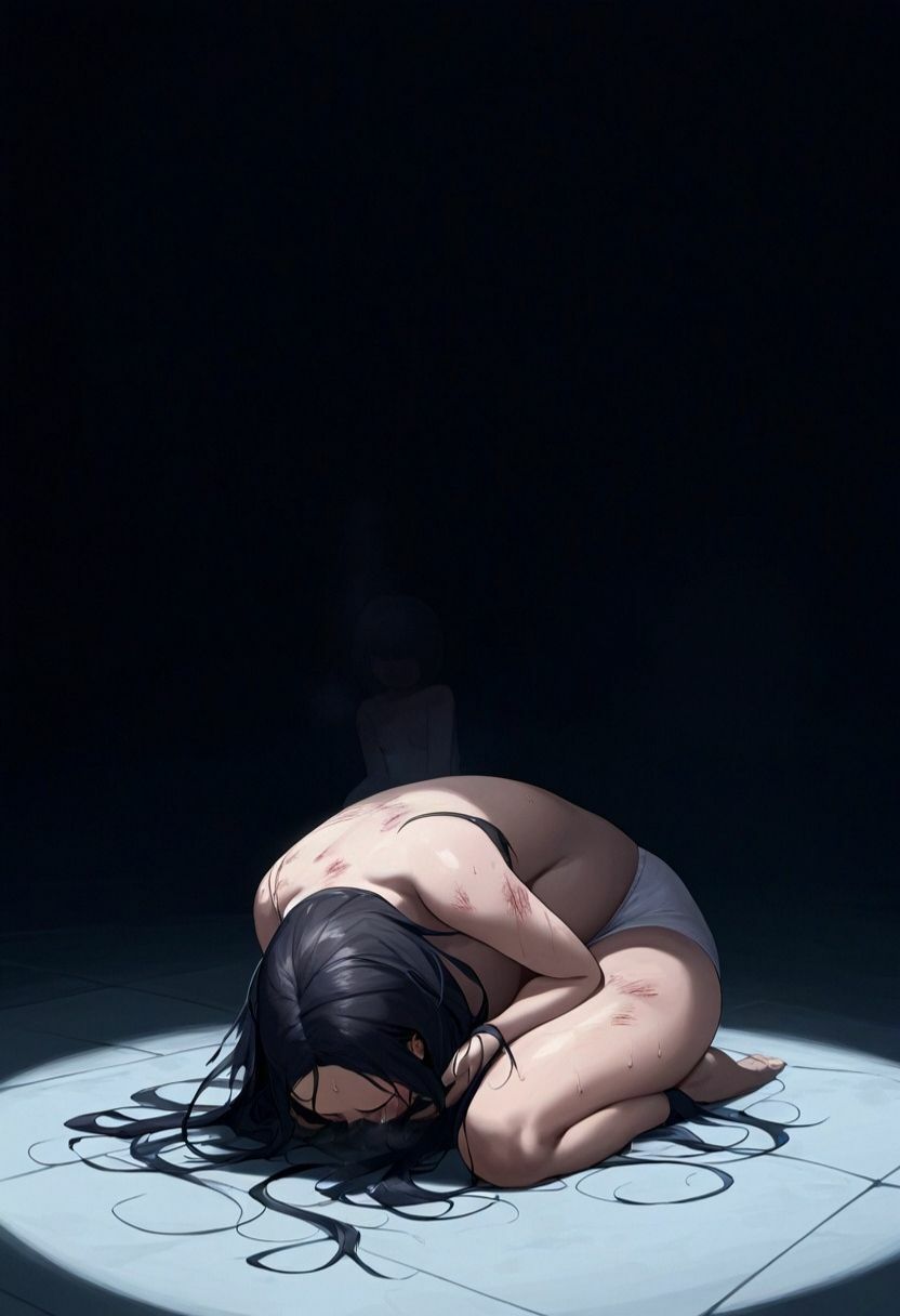 サンプル画像5:ボテ腹妊婦が夫に暴力を振るわれているリョナイラスト500枚（痣、首絞め、土下座、喉奥フェラ、スパンキング、レ●プ）(エロロ兵長) [d_487392]