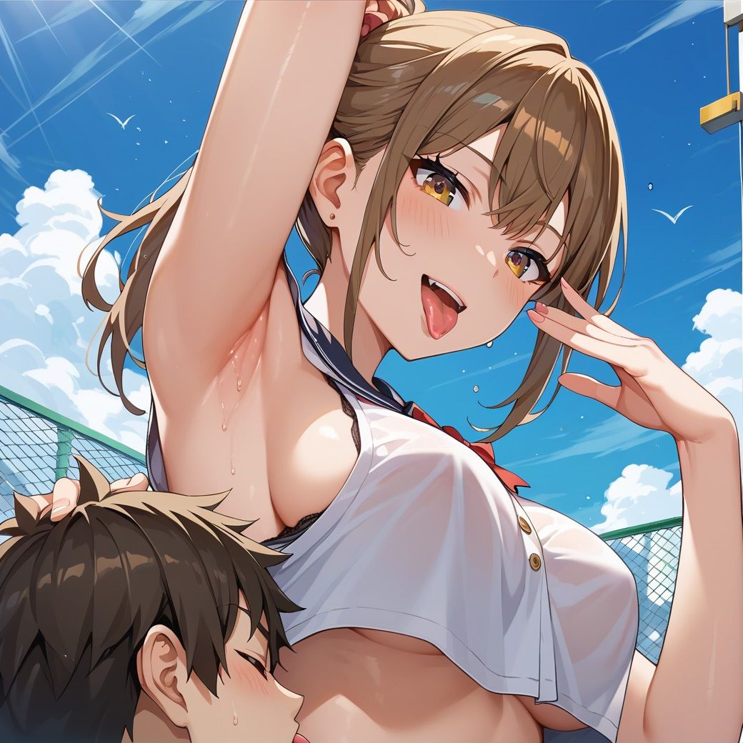 サンプル画像2:ドスケベJK〜学校の男子たちの童貞卒業させたw〜(チンアナゴ) [d_487473]