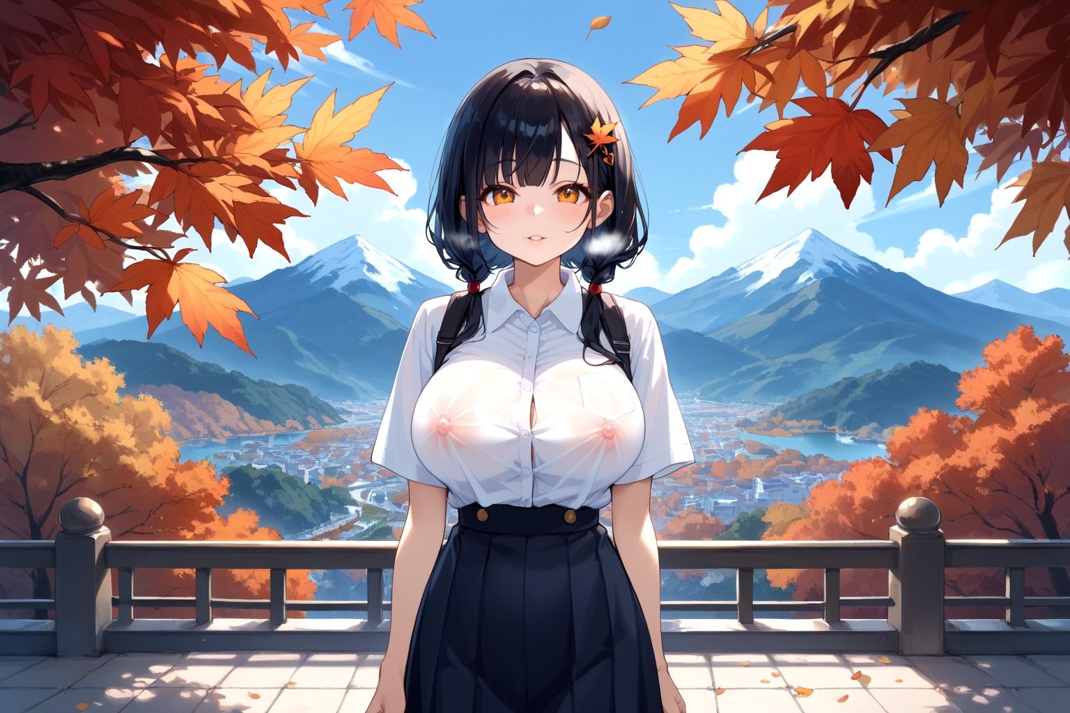 サンプル画像5:巨乳女子校生は外で中出し(あめふらし) [d_487481]