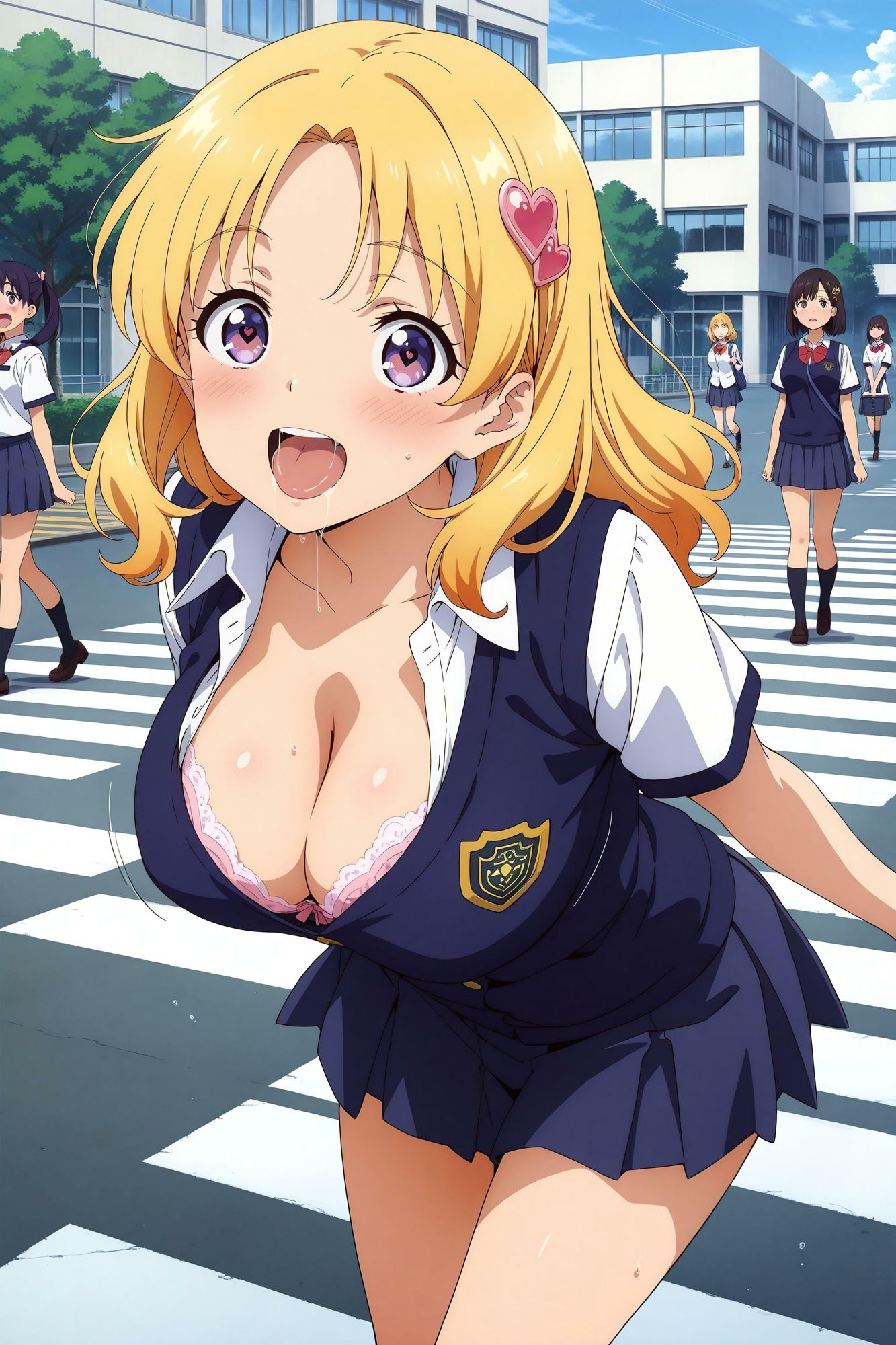 サンプル画像5:学園の巨乳少女たちにHなイタズラ♪(ハイスクールパラダイス) [d_487772]