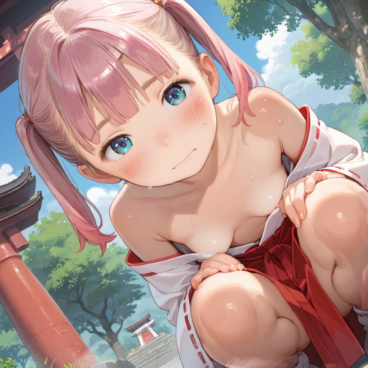 サンプル画像2:ちっぱい娘の日常〜年末年始の巫女バイト〜02(ぷにあな) [d_487863]