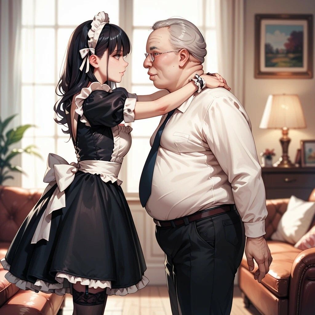 サンプル画像2:黒メイドが主のキモデブ貴族に孕まされるまで(ミズナラ) [d_487917]