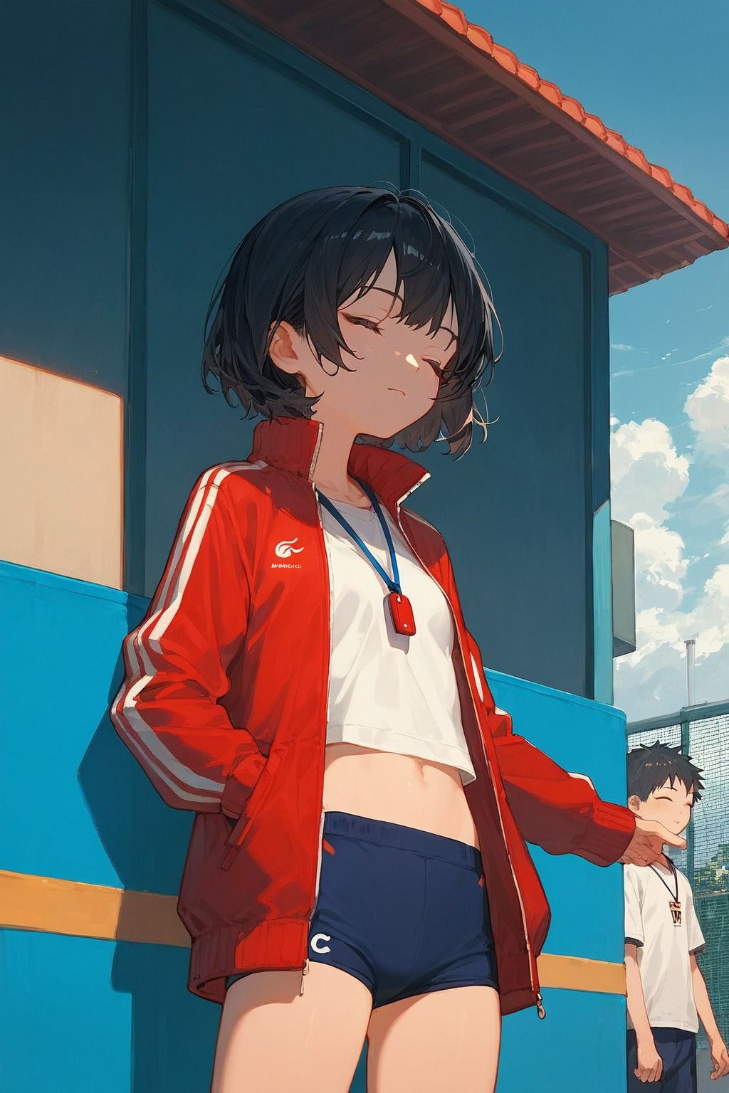 サンプル画像1:水泳の授業の後で(きょほう) [d_487974]