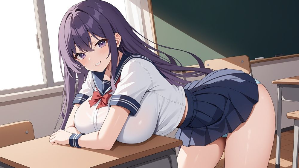 サンプル画像3:爆乳スク水先輩たちの秘密の個人指導(ニート印刷所) [d_487981]