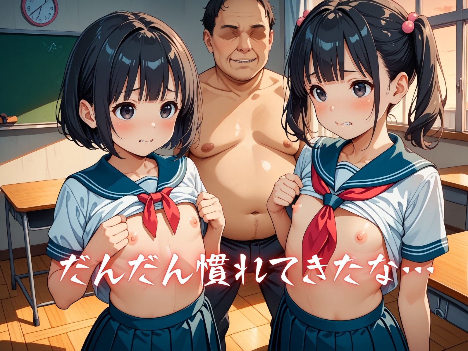 サンプル画像5:おバカ二人を呼び出して放課後W調教(エロ灰皿) [d_488054]