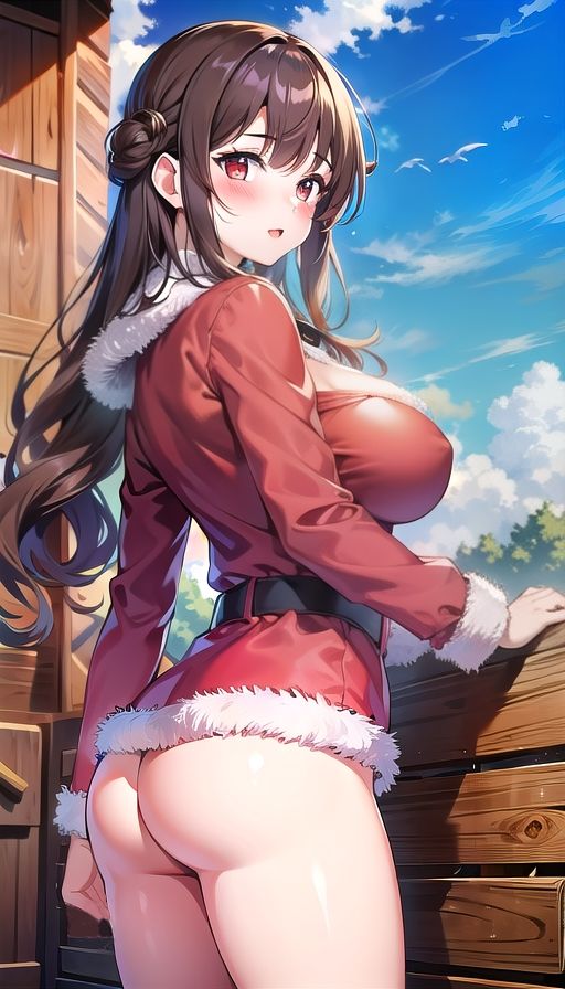サンプル画像1:茶髪天然美女クリスマス(くろめあい) [d_488278]