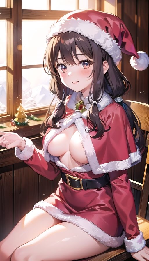 サンプル画像2:茶髪天然美女クリスマス(くろめあい) [d_488278]