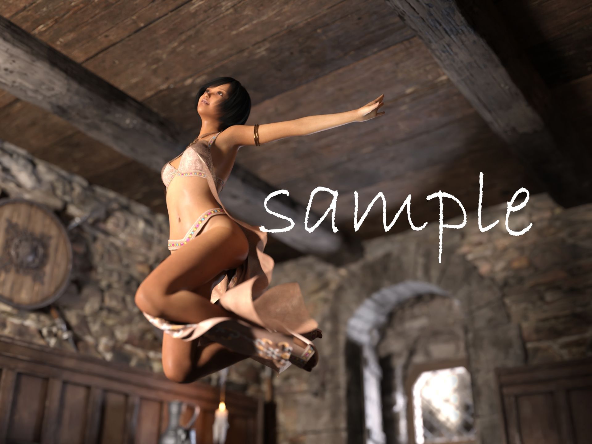 サンプル画像2:褐色踊り子CG集(へっぽこドM) [d_488286]