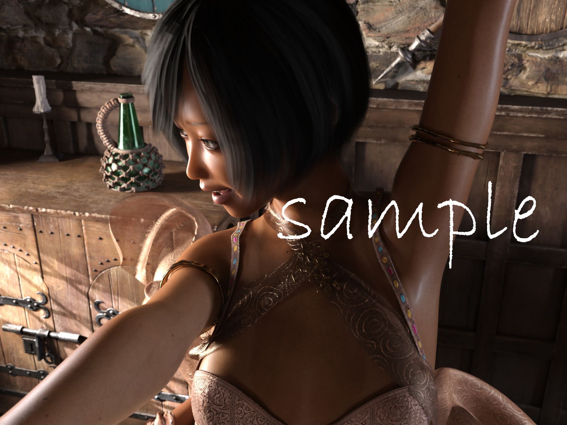 サンプル画像3:褐色踊り子CG集(へっぽこドM) [d_488286]