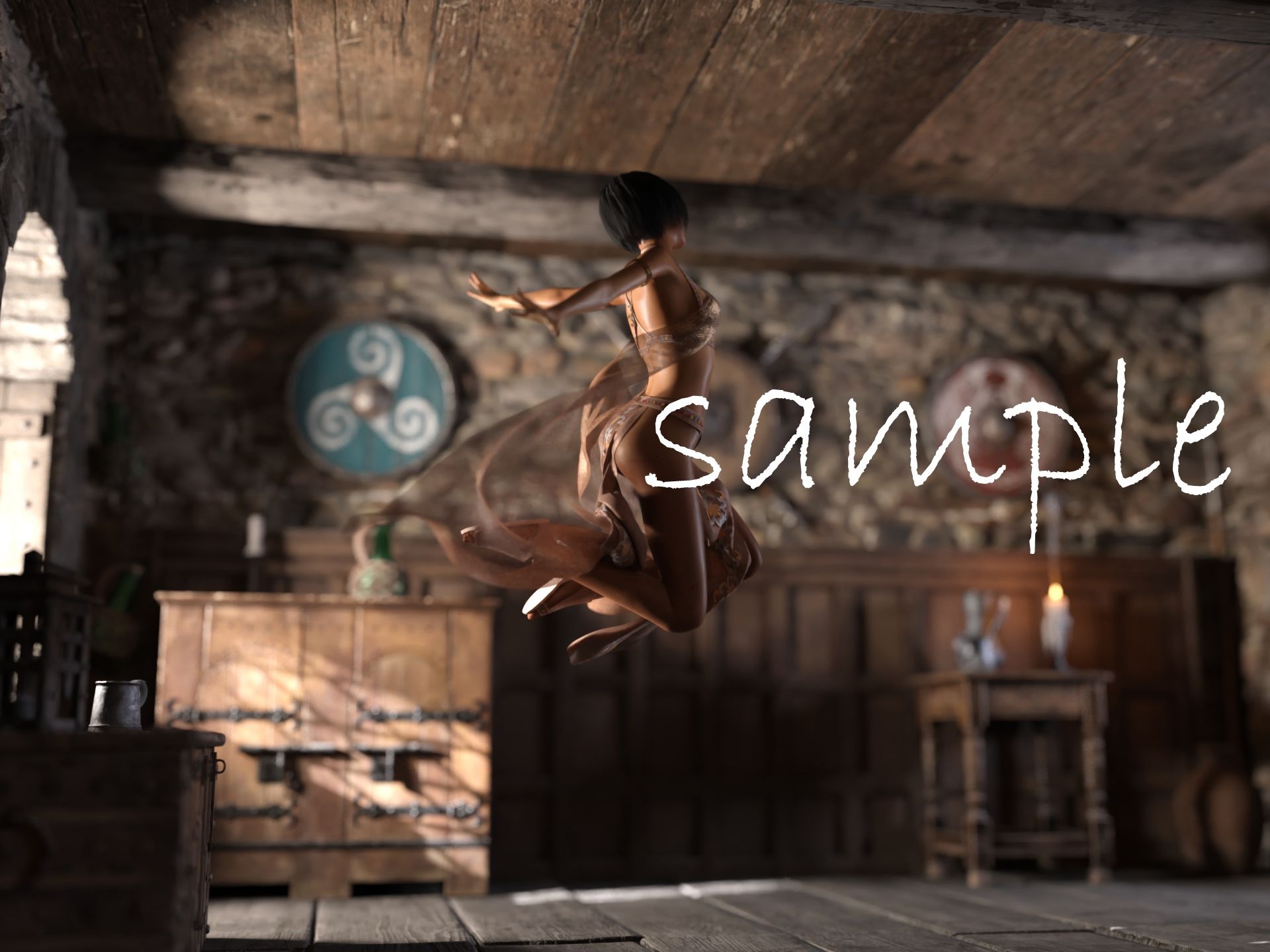 サンプル画像5:褐色踊り子CG集(へっぽこドM) [d_488286]