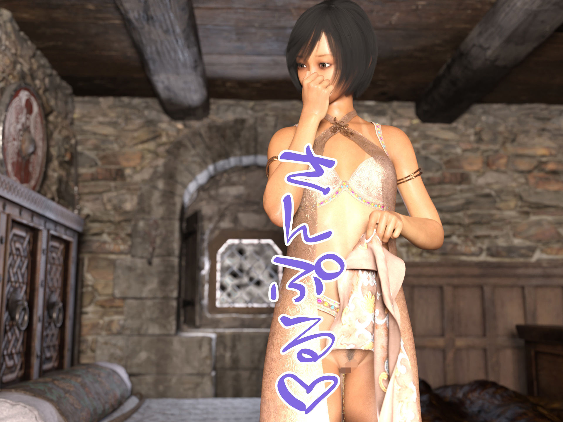 サンプル画像1:褐色踊り子20歳 日焼け跡の健康的な肌 開発済み乳首 エロCG集(へっぽこドM) [d_488315]