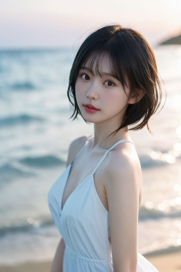 サンプル画像1:黒髪アイドルと水着デート(妄想ふぇてぃっしゅ) [d_488390]