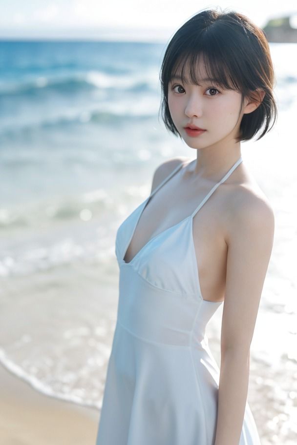 サンプル画像3:黒髪アイドルと水着デート(妄想ふぇてぃっしゅ) [d_488390]