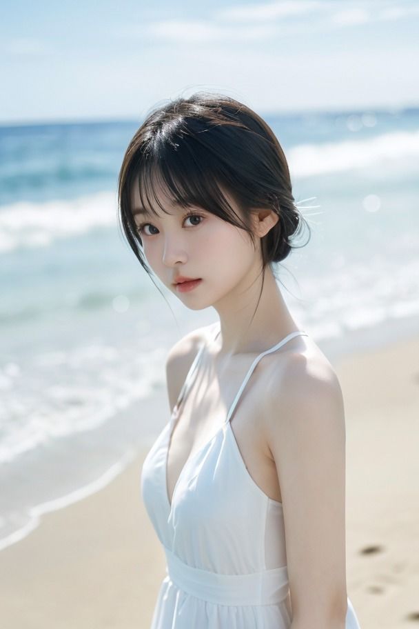 サンプル画像4:黒髪アイドルと水着デート(妄想ふぇてぃっしゅ) [d_488390]