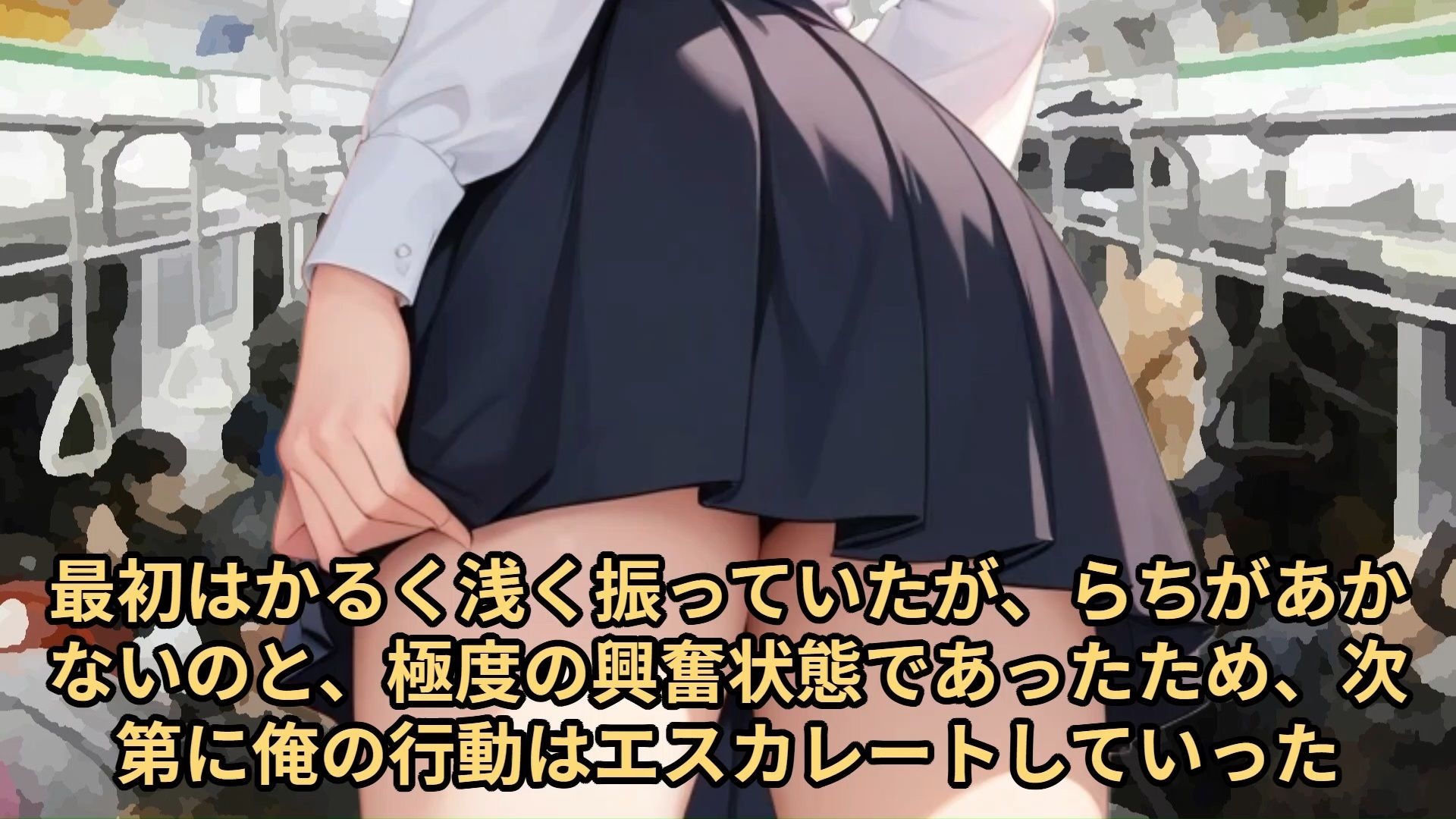 サンプル画像3:【少女痴●体験告白】満員電車でたまたま目の前に押し込まれてきた少女に押し付けをして、出してることがわかるようにビクビクと腰を痙攣させて恥辱と屈辱にまみれさせた話(少女痴●体験告白) [d_488420]